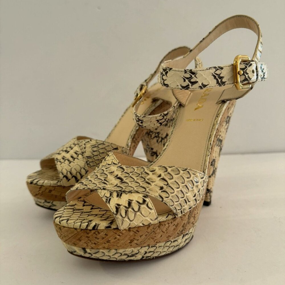 Prada Snakeskin Platforms - image 1
